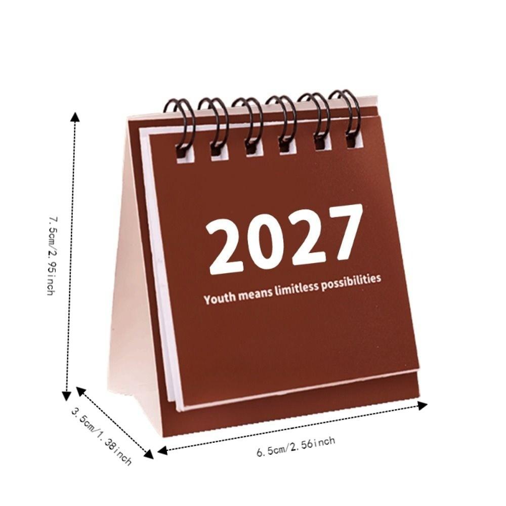 Double Coil 2027 Desk Calendar Standing Base Flip Calendar New Standing Calendar Home Office