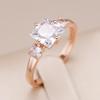 Роскошные кольца с квадратным белым цирконом для женщин, свадебные аксессуары золотого цвета, модные повседневные украшения