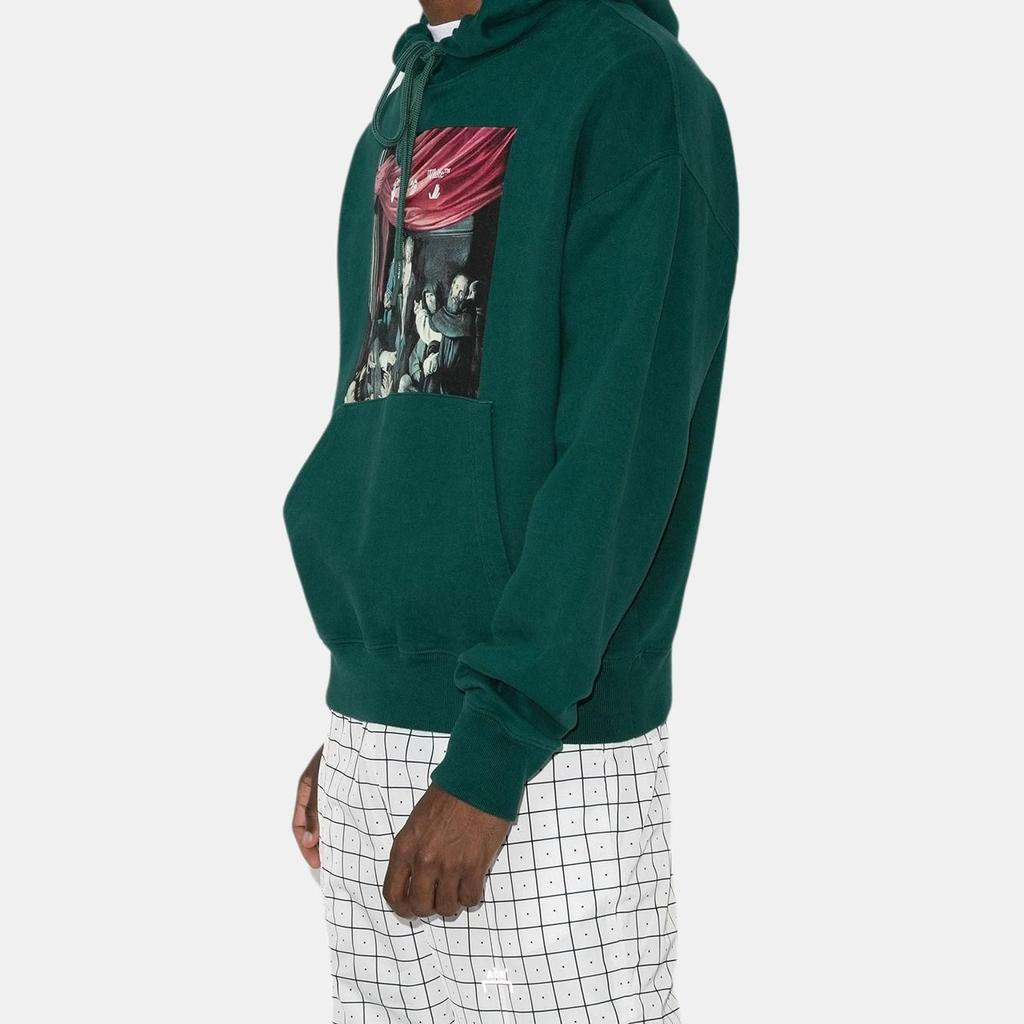 OFF WHITE Свободный крой Худи с принтом картины Караваджо OMBB037E20FLE0035710