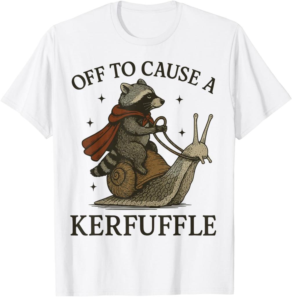 Off to Cause A Kerfuffle Raccoon T-Shirt unisex T-Shirt