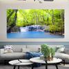 Modern Waterfall  Lake Landscape Canvas Wall Art  Frameless Home Decor Poster for Living Room