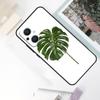 Green Monstera Leaf Case For OPPO Reno 8 7 6 5 4 Lite 10 Pro 11F 4Z 5Z 8T OPPO Find X2 X3 X5 Lite X6 Pro Cover