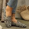 Ladies Shoes 2024 Slip-on Women's Flats Fashion Belt Buckle Daily  Flats Women Hot Sale Leopard Print Plus Size Flat Low Heels