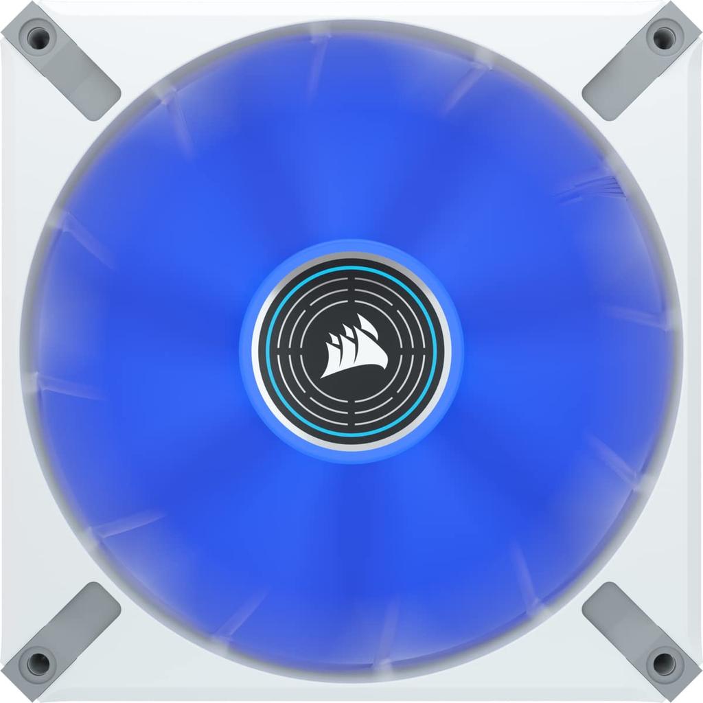 CORSAIR ML140 LED ELITE White 140mm Magnetic Levitation Blue LED Fan with Single Pack for Additional Coolers Frame, AirGuide, CO-9050131-WW
