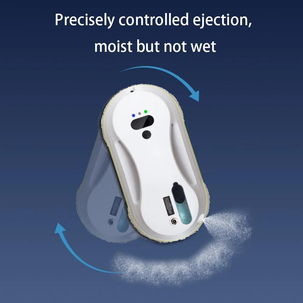 Робот-мойщик окон, Распыление воды, Ультратонкий робот-пылесос для мытья окон, Электрическое стекло, Пульт дистанционного управления