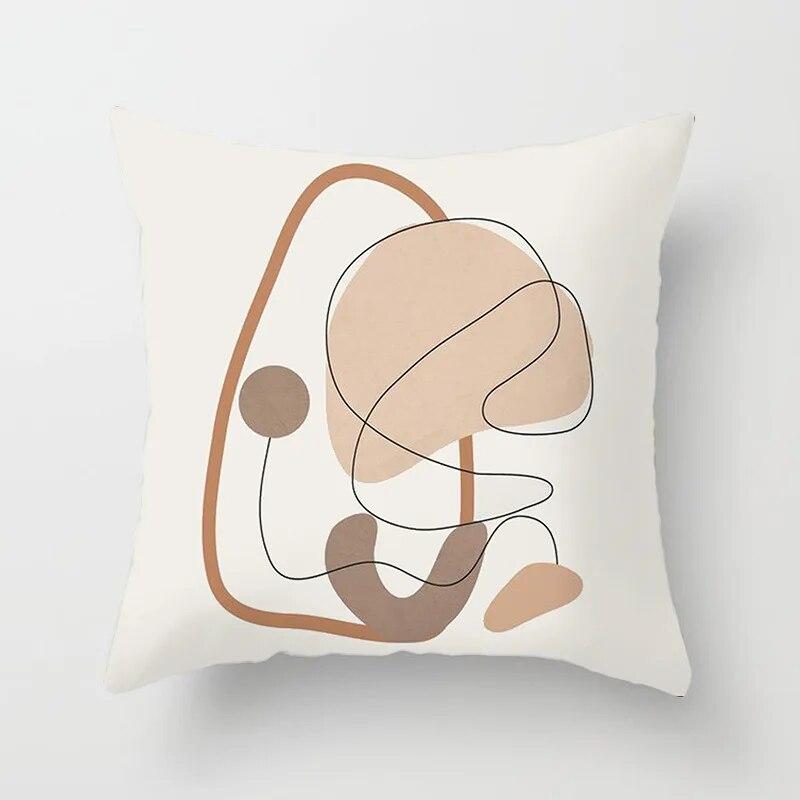 Подушка с геометрическим рисунком, современный простой печатный узор, чехол для диванной подушки, наволочка, домашнее вечерние автомобильное постельное белье