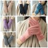 Full Finger Women Suede Velvet  Gloves Thickened Winter Mittens Fashion  Gloves  Sports