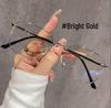 Hong Kong Style Anti-Blue Light Metal Glasses for Small Faces – Unisex Myopia Frames
