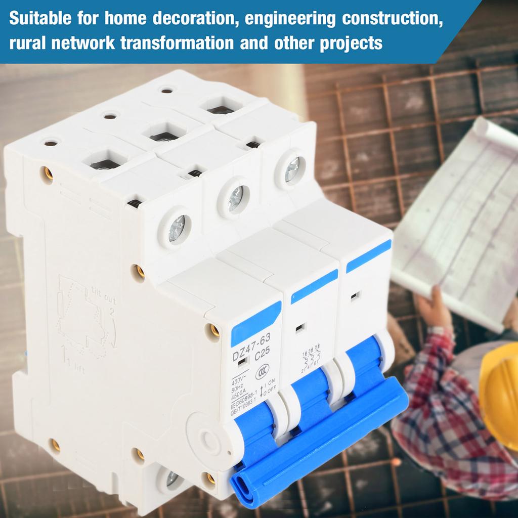 DZ47‑63 C25 3P 25A 400V Миниатюрный УЗО УЗО