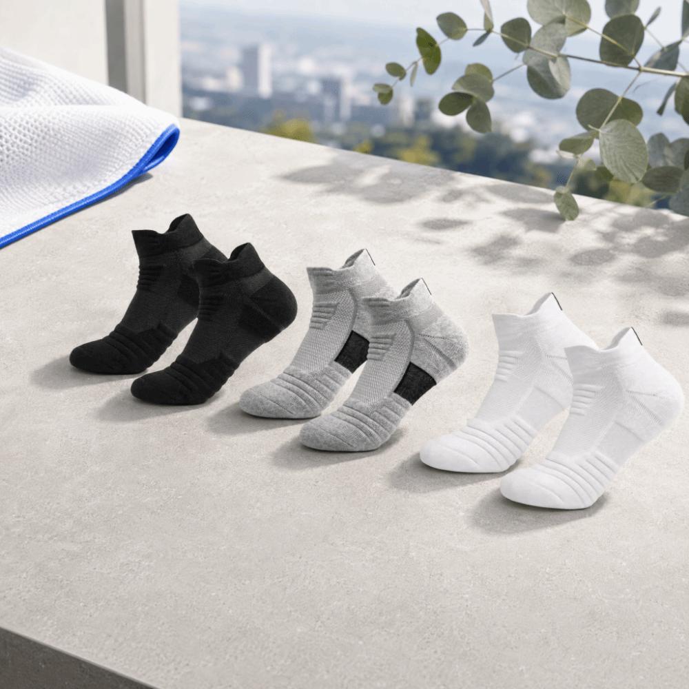4pcs Breathable Sports Socks Shock Absorption Shock Absorption Socks Running Socks For Basketball