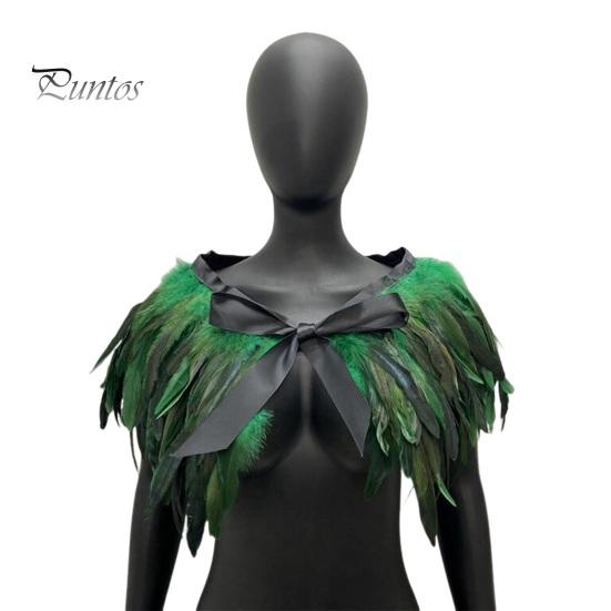 Женская шаль в готическом стиле, перьевая накидка, шарф, наплечная шаль, карнавальный костюм, винтажная шаль ручной работы с регулируемым атласным галстуком