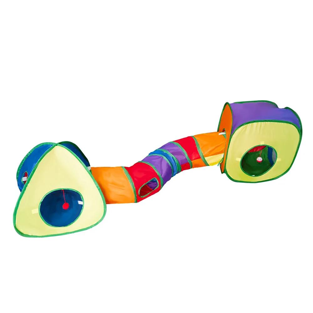 Товары для животных Cat S Pass Play Tunnel Складной туннель для кошек Cat Tunnel Игрушка для кошек Дышащая дрель-ствол для дома Громкий