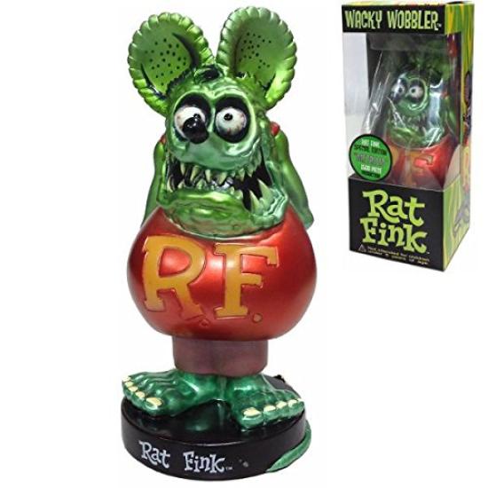 FUNKO Wacky Wobbler RAT FINK Крыса Финк Фигурка с качающейся головой Крыса Финк RF Товары (Металлический зеленый)