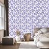 Cow Patches Wallpaper, Blue Background, Blue Center for Living Room and Bedroom 50x1000