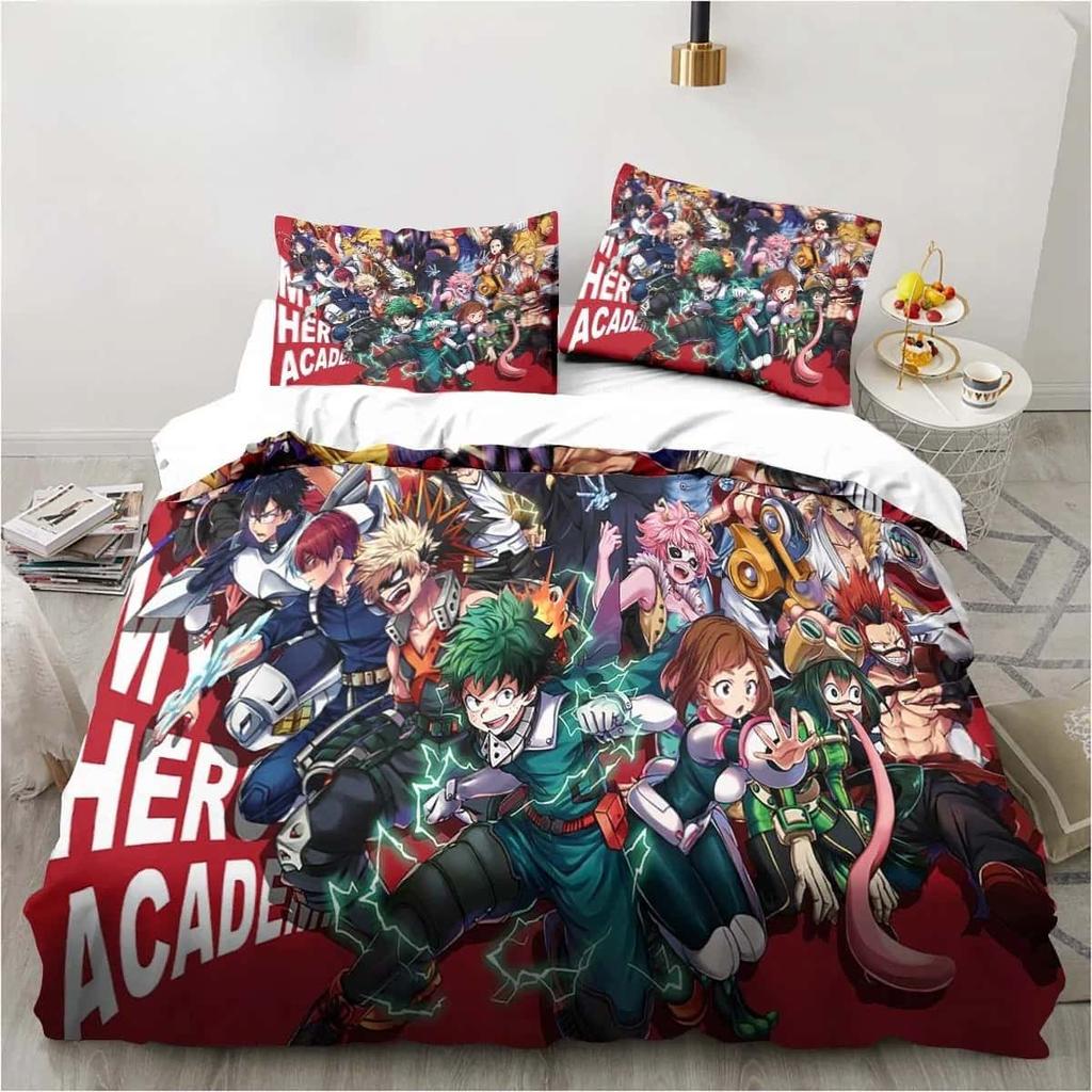 3D Print Bedding Gift Anime My Hero Academia Bedding Collection Single Twin Full Queen King Size Bed Collection Adult Kid Bedroom Home Textile
