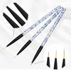 Exquisite Nail Art Brush Acrylic Pen Rod Delicate Brush Head Nail Art Drawing Line Detail Brush Flower Checkered Pattern Painting Pen