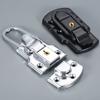 89*50mm Copper Core Box Latch Hasp w/ Key Metal Locker Flight Case Electronic Cabinet Suitcase Buckle Toggle Catch Silver/Black