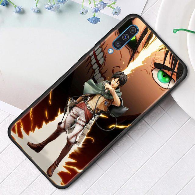 Phone Shell For Samsung Galaxy A50 A70 A10 A20e A30 A40 A20s A10s A10e A80 A90 A60 A30s Silicon Cover Case Attack On Titan Anime