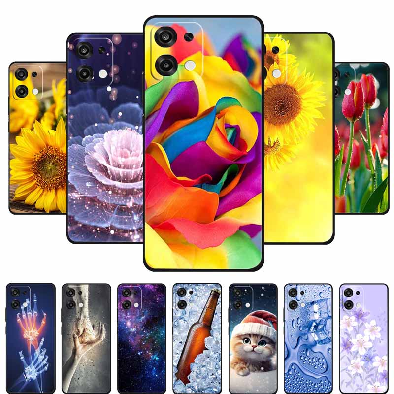6,57" Чехол для Oppo A6 Pro 4G A 6 Pro Черный Силиконовый Мягкий Задний Чехол для Телефона Для Oppo A6Pro 2025 Чехол Разноцветные Fundas Coque Чехлы