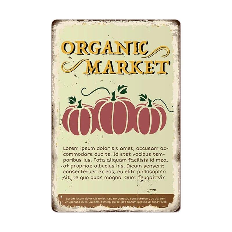 Pumpkin Vintage Poster Tin Sign Plate Thanksgiving Retro Metal Signs Plaque Bar Pub Kitchen Home Decor Halloween Gift