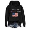 Ladies Fashion Casual Long Sleeve Printed Round Neck Hoodie Pullover Top