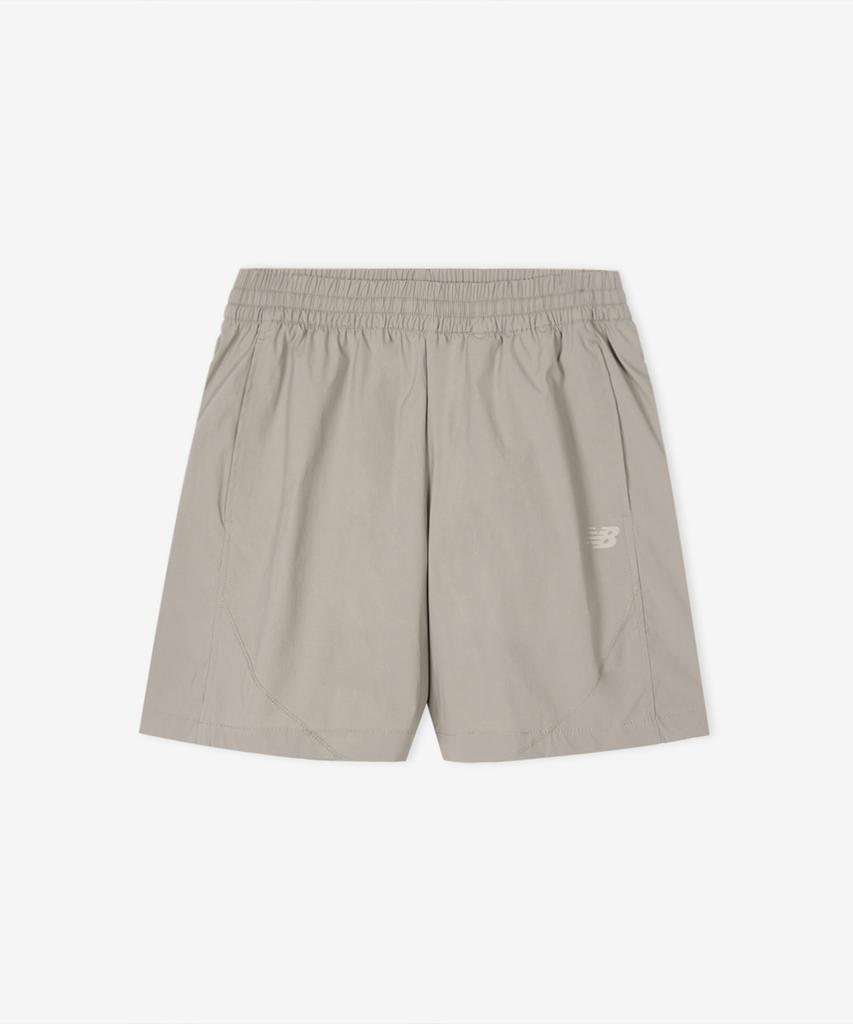 New Balance Nbnvg3W612 / Женские эластичные шорты-полубриджи Frozen Woven Stretch Essential (D/Бежевый)