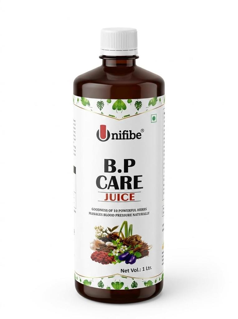 Аюрведический сок Unifibe BP Care с Арджуной, Джатаманси, Шанкхапушпи, Брами, Рудракшей, Чесноком (Чеснок) и другие Мощные Травы | Поддерживает Здоровый