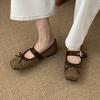 Модные туфли Мэри Джейн IPPEUM, балетки с квадратным носком, 2025, новая модная обувь-балетки с пряжкой
