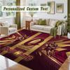 Crystal Velvet Square Rug Custom NameQueensland Maroons Pattern Non Slip Home Floor Decor Rug
