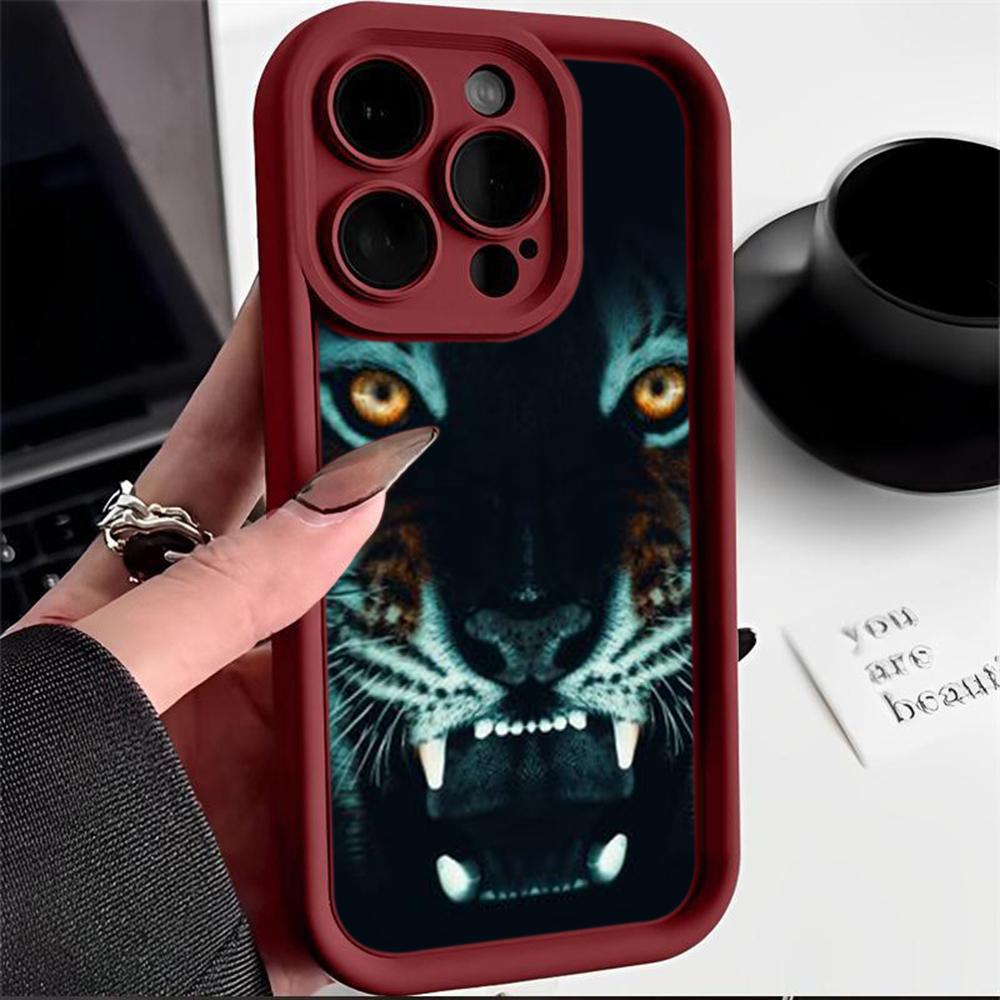 N96 Тигровые глаза дизайн Мягкие чехлы для телефонов с ангельскими глазками для Samsung A54 A34 A13 A14 S23 S24 Ultra S20 FE Xiaomi Redmi Note 13 12C Противоударный чехол