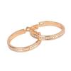 1 Pair Hoop Earrings Sparkling Rhinestone Geometric Round Color Elegant Nonallergic