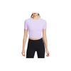 Футболка Zenvy Ribbed Quick-Dry Lightweight Cropped с коротким рукавом для женщин, топы сиренево-фиолетового цвета FN7468-512