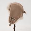 Imitation Fur Mink Hair Hat Female Fall and Winter Plush Fisherman Hat Khaki Senior Show Face Small Warm Ear Protection Lei Feng Hat