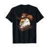 Bold Eagle with Cowboy Hat for a Western Look T Shirt vintage Washed fashion homme Comfortable streetwear Soft Slightly Stylish