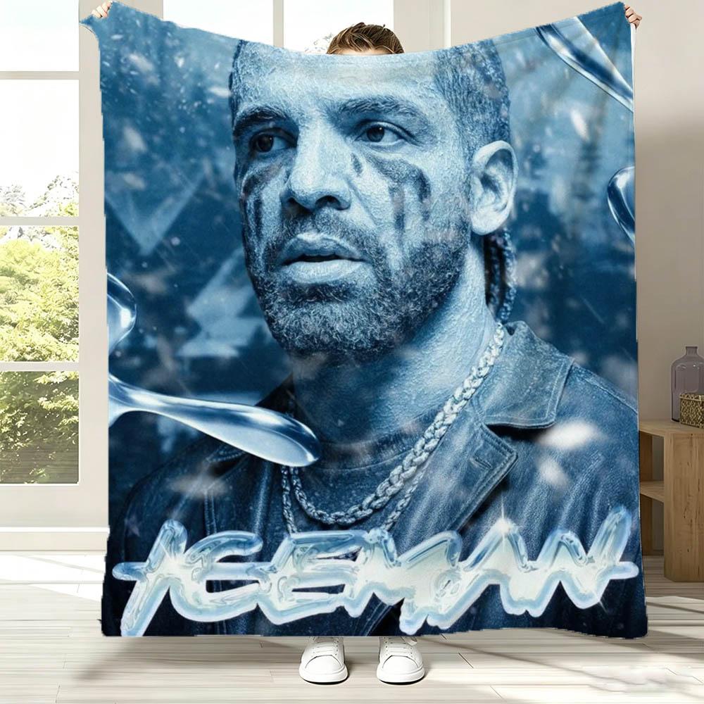 Rapper D-Drake Iceman Music 2026 Album Flannel Blanket Soft Throw Blanket Art For Home Decor Bedroom Bed Sofa Picnic Fans Gifts