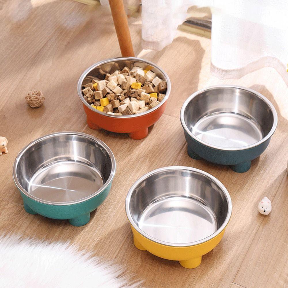 Миска для корма для собак из нержавеющей стали, большая емкость, миска для щенков, миска для кормления домашних животных для котят