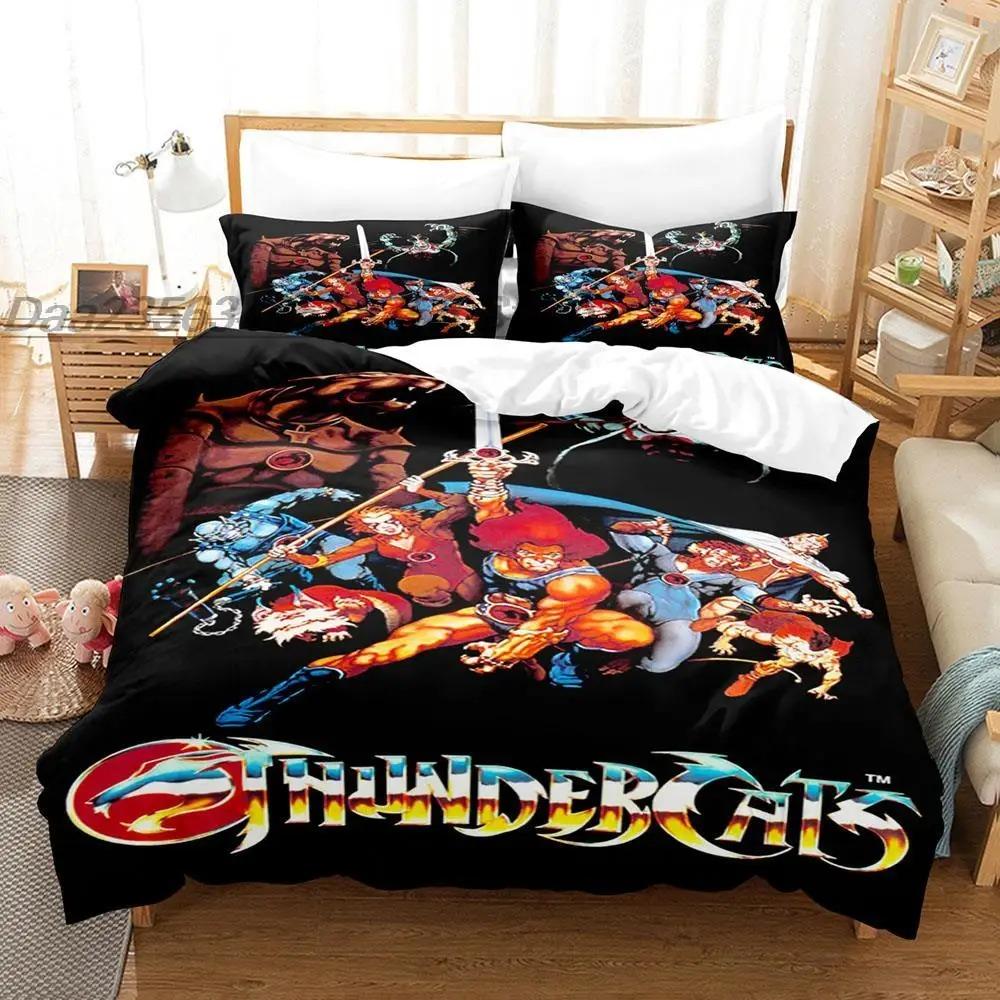 Thundercats Bedding Collection Single Twin Full Queen King Size Bed Collection Aldult Boy Bedroom Duvetcover Collections 3D Print Anime Bed Sheet Set