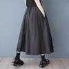 Black Cotton Mesh Plus Size High Waist Vintage Spring Summer Casual Loose Long for Woman Skirts Womens Skirt