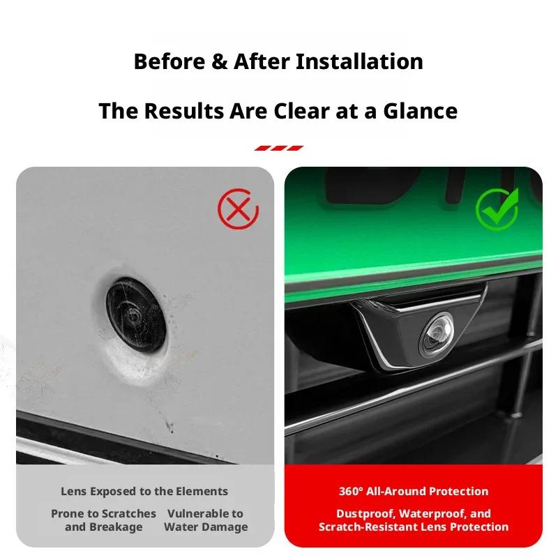 Suitable for Car Camera Protective Cover, 360 Degree Panoramic Imaging Lens, Transparent Protective Cover, Car Accessories