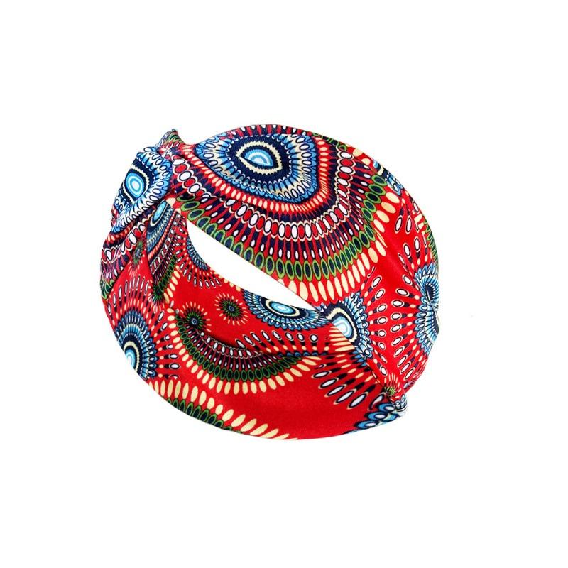 Печатная повязка на голову спортивная впитывающая пот эластичная завязанная повязка на голову многоцветная женская резинка для волос оптом