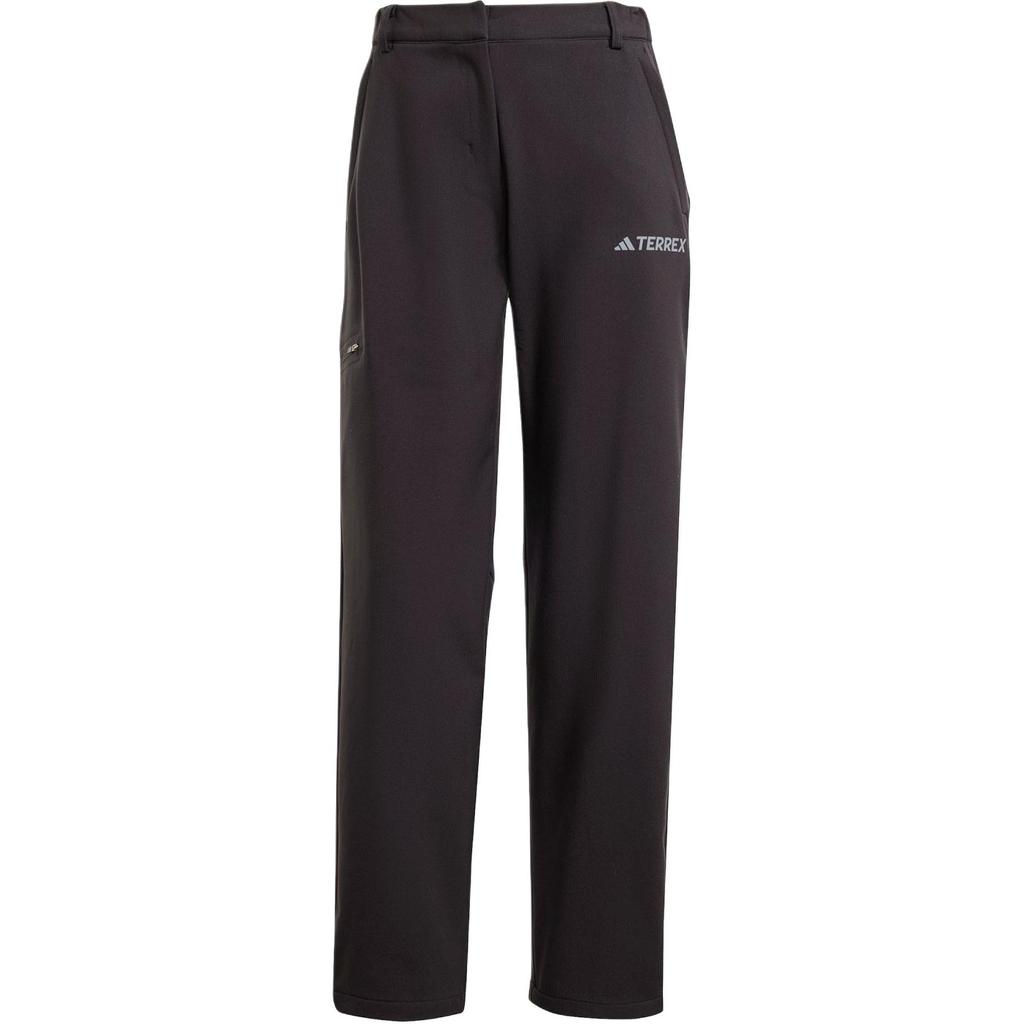 adidas Xploric Brushed Softshell Letter Print Водонепроницаемые спортивные повседневные брюки на молнии для женщин, черные JP2093