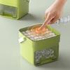 Press-Release Ice Cube Tray with Storage Bin & Ice Shovel Large Capacity Ice Mold for Freezer Leak-Proof Stackable BPA-Free Ice Maker for Home Party