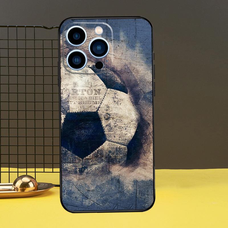 Football Soccer Ball Case For iPhone 16 15 14 13 12 11 Pro Max X XR XS 7 8 Plus 12 13 Mini Bumper Cover