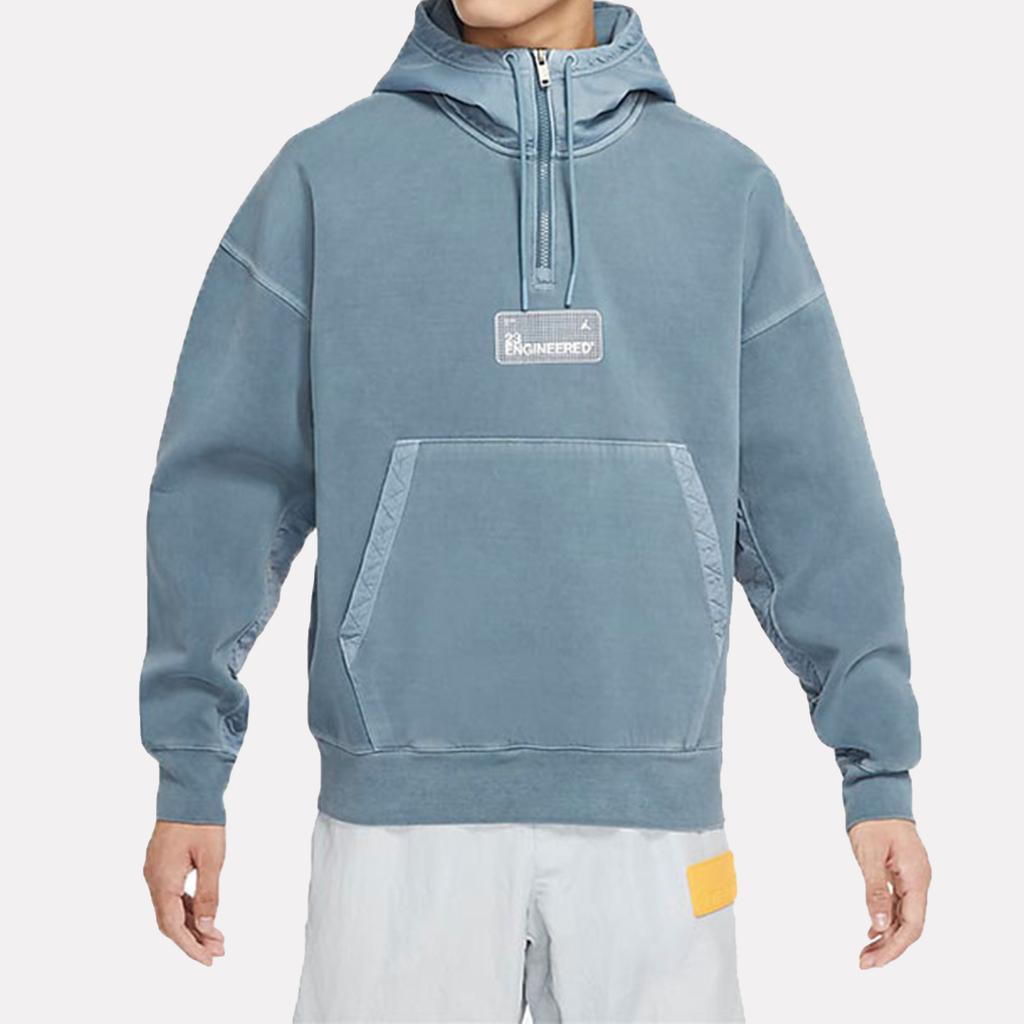 Jordan Тканый вязаный повседневный спортивный пуловер с капюшоном, мужские топы, озоновый синий CK9037-033