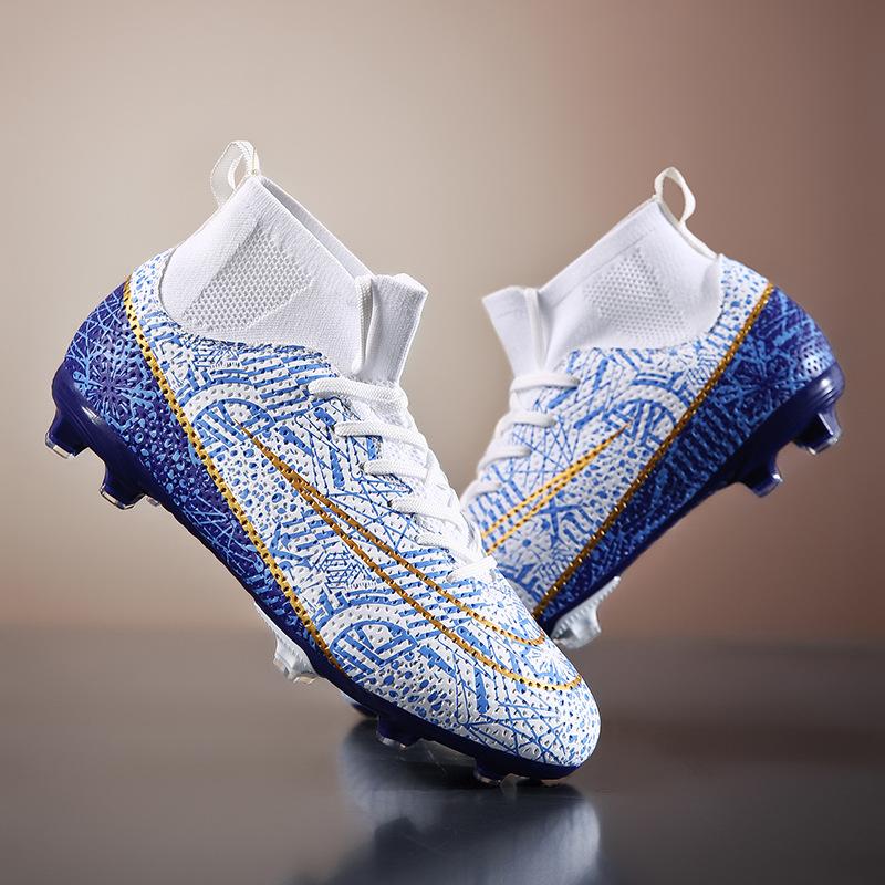 Low-top football shoes tf broken nails artificial turf AG nails leather feet men's and women's large size youth training shoes