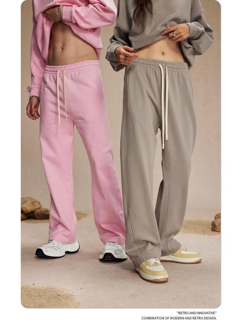 Men's Trendy Autumn 2024 Terry Micro-Flared Casual Sweatpants - 430g