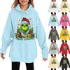 Children's Fashionable Casual Long-sleeved Loose Christmas Print Pullover Hooded Sweatshirt