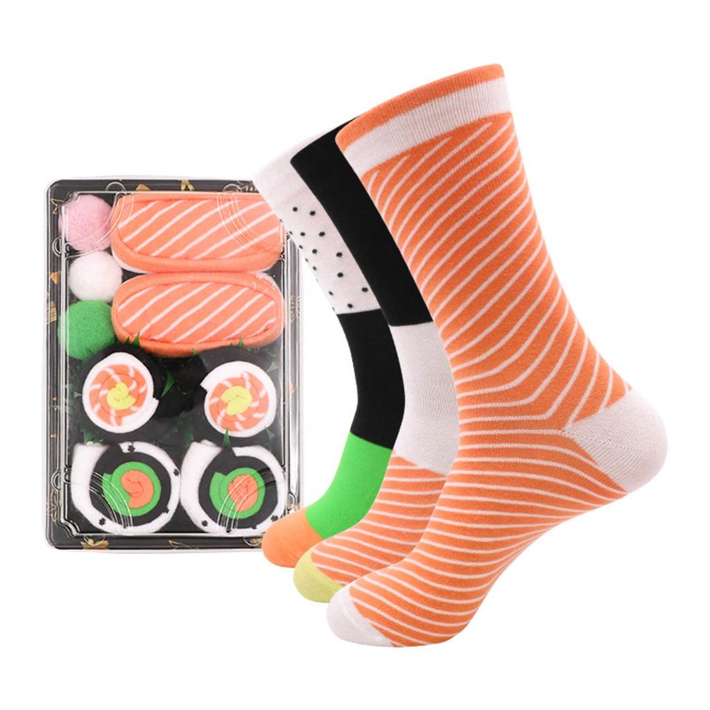 Craze-Sushi Socks In A Box, 1 Size Fits Most 3or 5 Pairs Gift For Men And Women