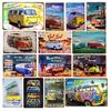 Peace Bus Beach Surfing Cartoon Wall Signs Vintage Art Metal Plate Decor Tin Sign Garage Bar Wall Plaques Decor Tinplate Poster