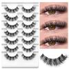 Пушистые накладные ресницы 5/7 пар натуральных кошачьих ресниц прозрачный стебель искусственные норковые ресницы толстые мягкие вьющиеся ресницы